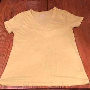 Yellow v-neck t-shirt